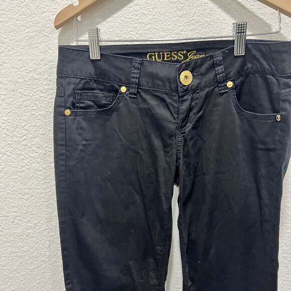 Guess Women's Black Skinny Stretch Denim Pants Daredevil Skinny Size 26 - Picture 2 of 10